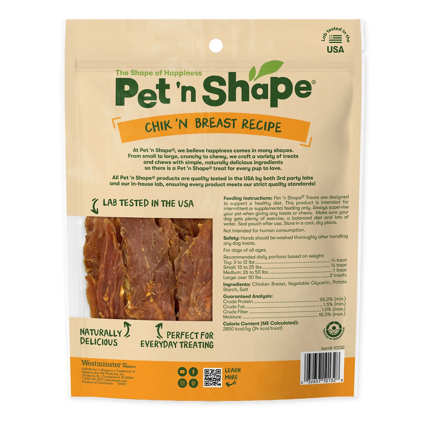 Chik 'N Breast Jerky Treats - Naturally Delicious Chicken Dog Treats, 2 Pound
