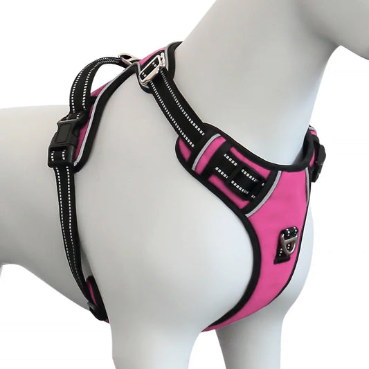 No Pull Dog Harness, Release at Neck, Adjustable Reflective Dog Vest Harness, Soft Padded with Easy Control Handle, for Small Medium Large Dogs