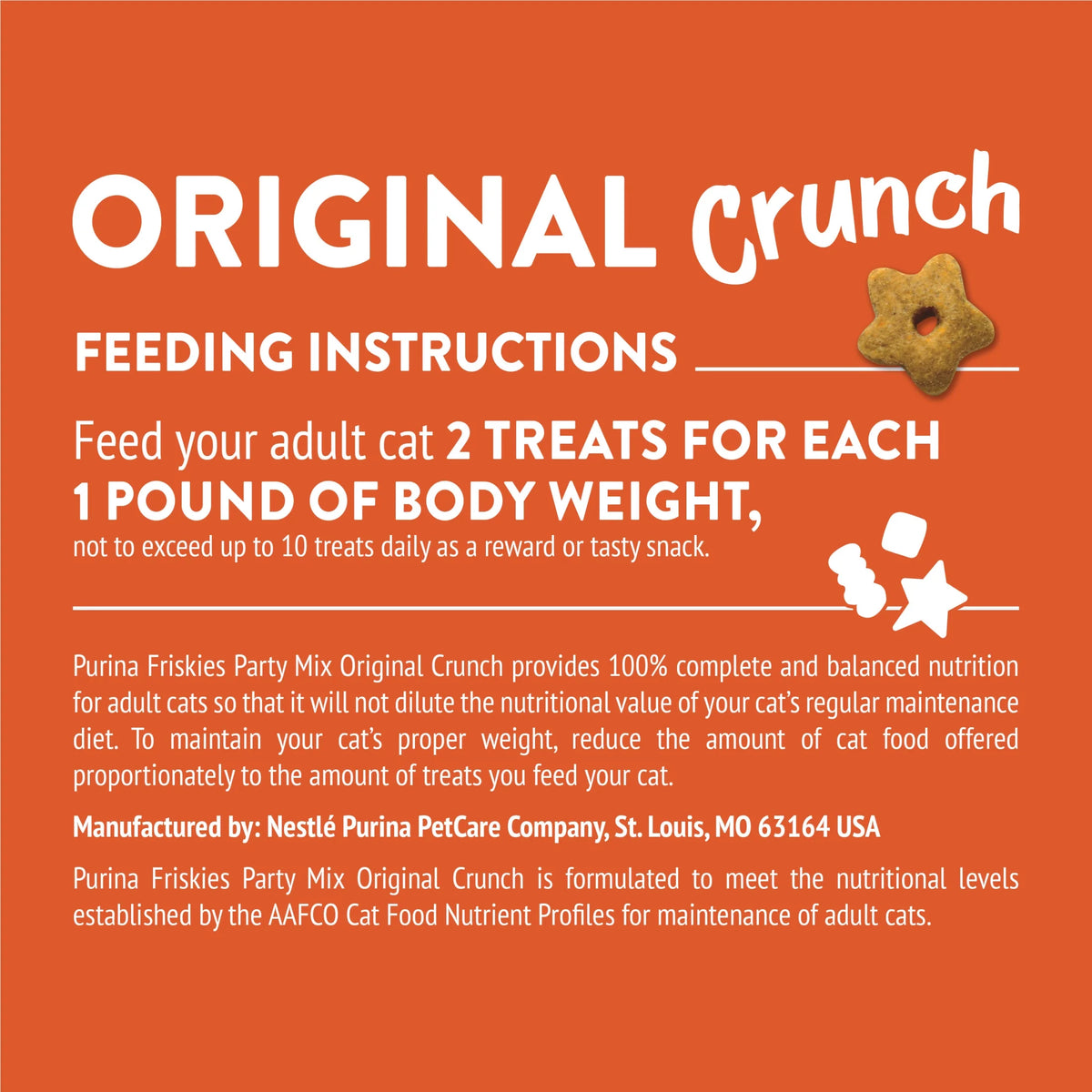 (2 Pack) Purina  Party Mix Cat Treats, Original Crunch Snacks, 30 Oz. Canister