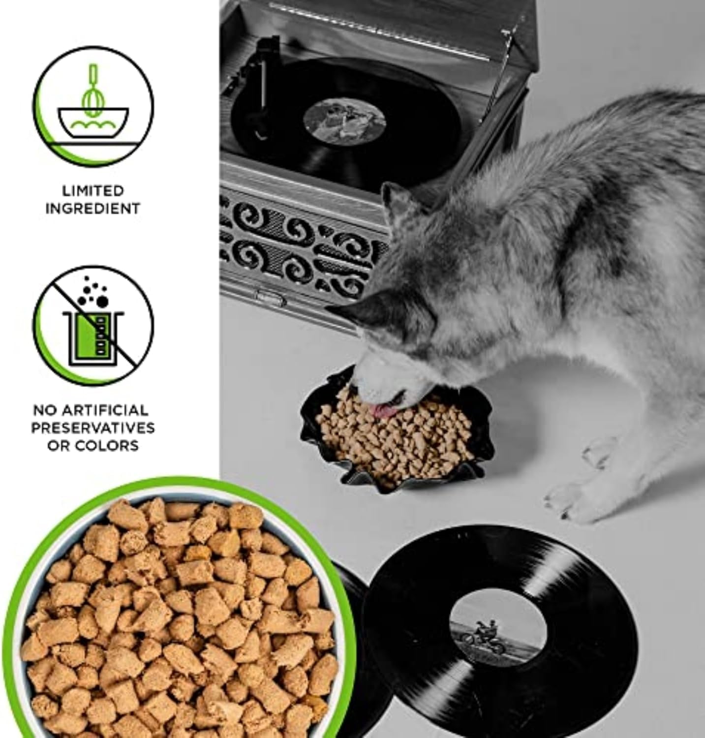 Liberty Freeze-Dried Dog Food Topper & Treats, Pork – 97% Meat & Organs, No Refrigeration – USA Made, 26 Oz