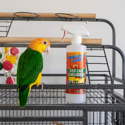 Amazing Bird Cage Cleaner and Deodorizer - Just Spray/Wipe - Safely & Easily Removes Bird Messes Quickly and Easily - Made in the US - Fragrance Free - 16Oz (Pack of 2)