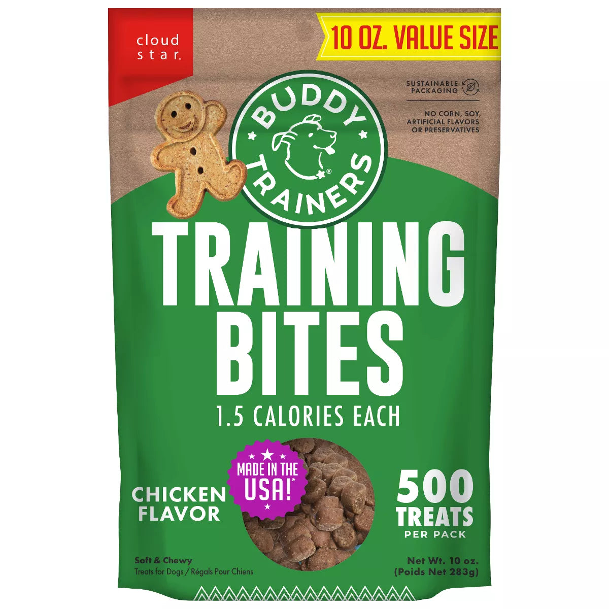 Buddy Biscuits Training Bites Chicken Dry Dog Treats - 10Oz