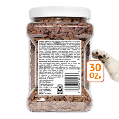 (2 Pack) Purina  Party Mix Cat Treats, Original Crunch Snacks, 30 Oz. Canister